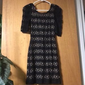 Black laced knee high dress by Liberty love